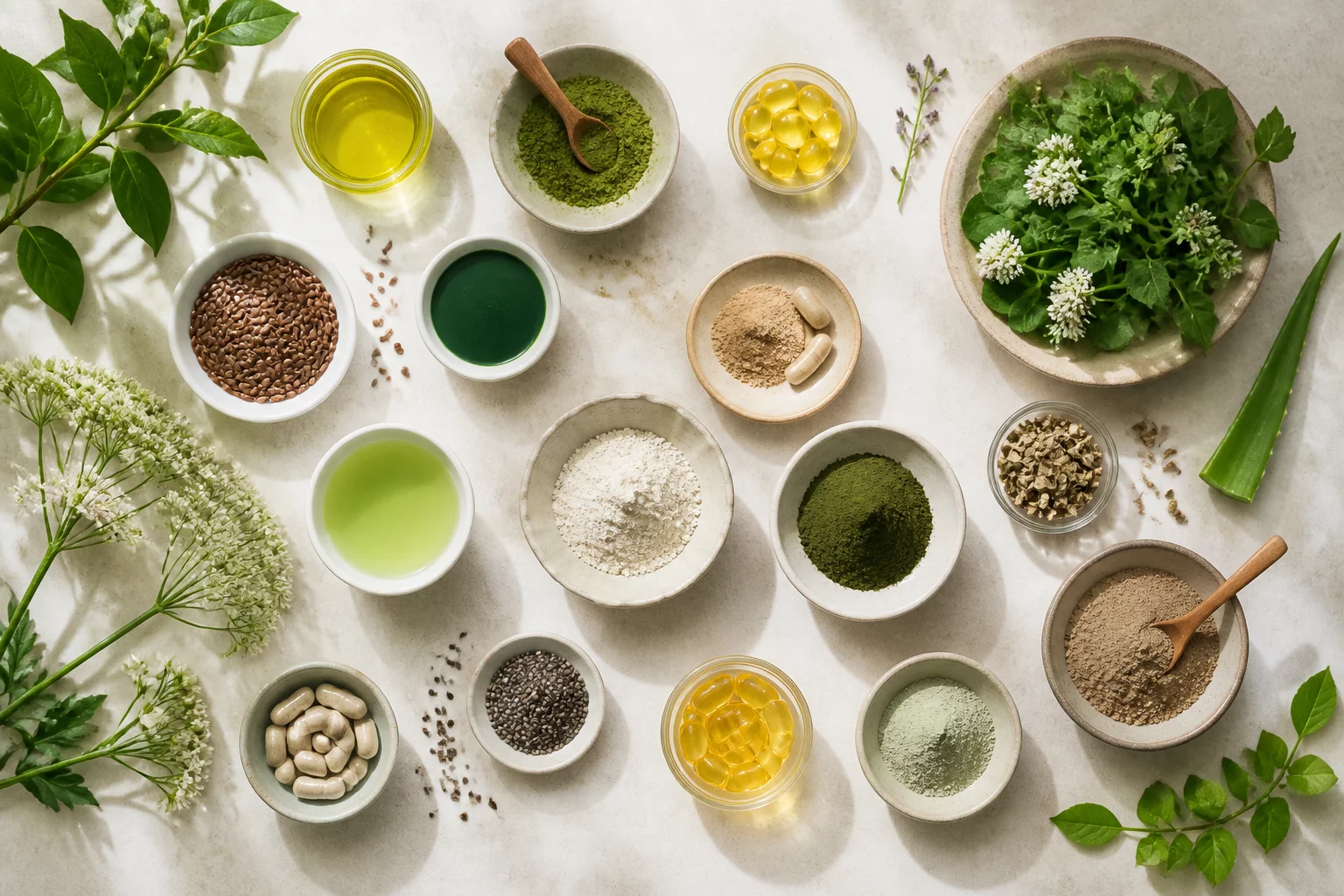 Organic botanical ingredients and herbs